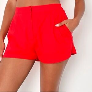 Lulu's Women's Red Linen Shorts